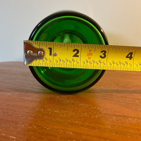 Vintage Bohemia Glass Green and Gold Four-leaf Clover Decanter - Czechoslovakia - Picture 16 of 16